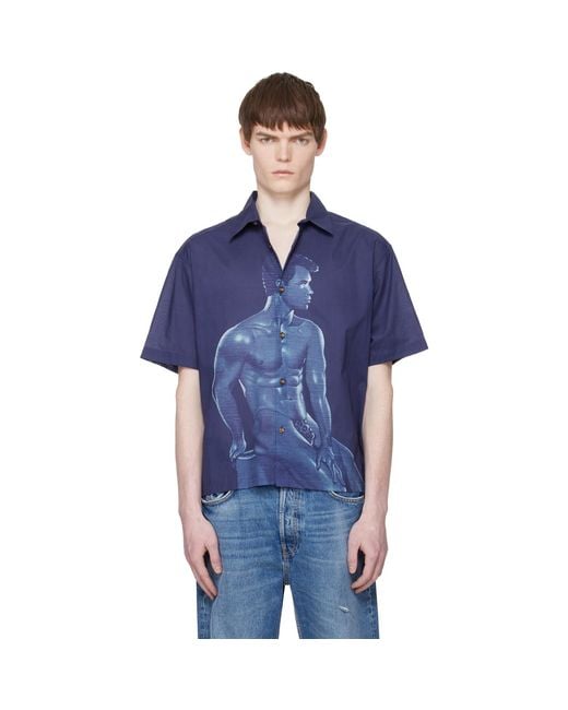 Carne Bollente Blue Sadao Hasegawa 'In' Shirt for men