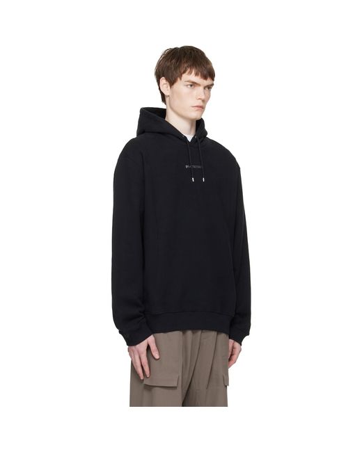 HELIOT EMIL Black Astrape Hoodie for men