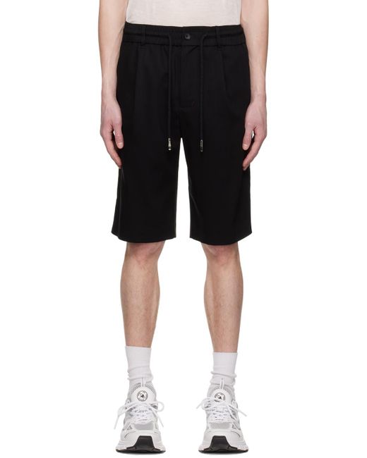 Feng Chen Wang Black Pleated Shorts for men