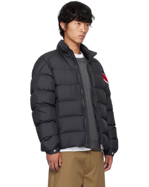 メンズ Moncler ネイビー Solayan ダウンジャケット Black