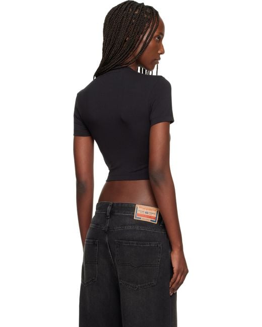 Palm Angels Black Curved Logo Baby T-Shirt