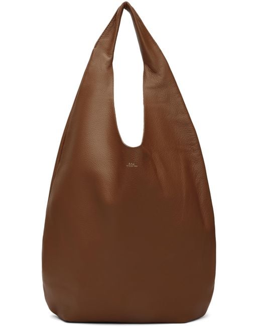 A.P.C. Brown Tan 'Le Neige' Bag