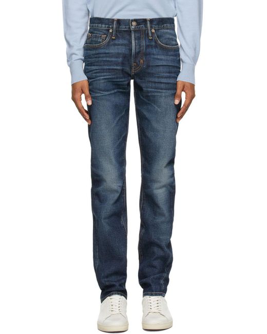 Tom Ford Blue Japanese Selvedge Denim Jeans for men