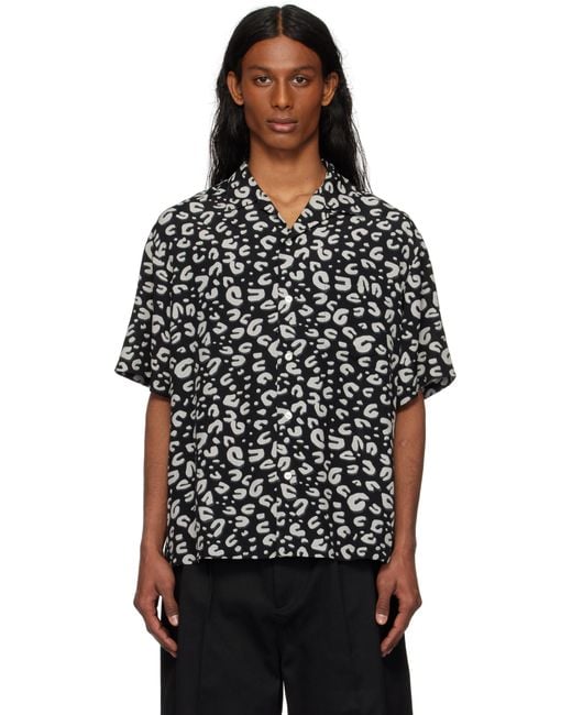 TAKAHIROMIYASHITA The Soloist Black Leopard Shirt for men
