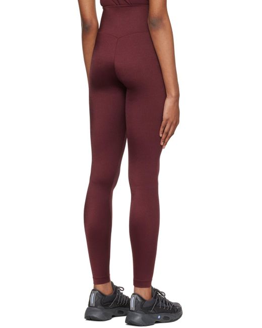 Wolford Red Burgundy 'the Workout' Sport leggings
