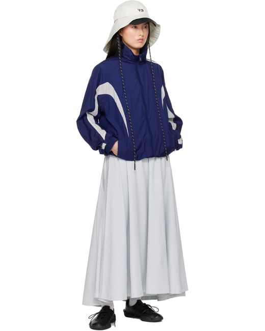 Y-3 White 3-Stripes Track Maxi Skirt