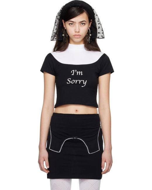 Im Sorry by Petra Collins Black Ssense Exclusive & Jennyfax Edition Sister T-Shirt