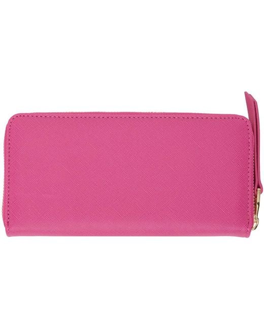 Versace Pink Logo Continental Wallet