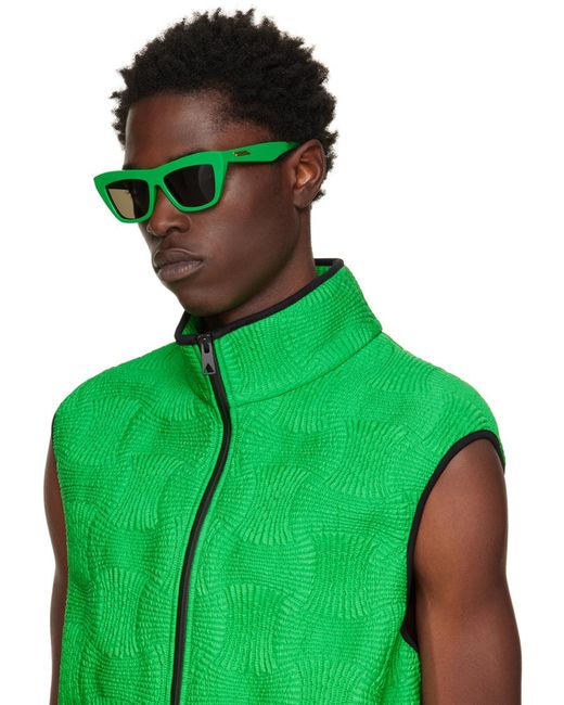 Bottega Veneta Green Cat-eye Sunglasses for men