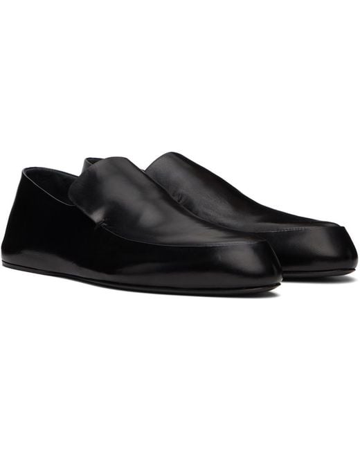 Jil Sander Black Flat Loafers