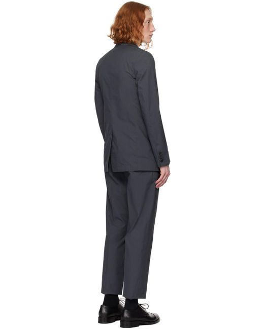 Dries Van Noten Black Gray Notched Suit for men