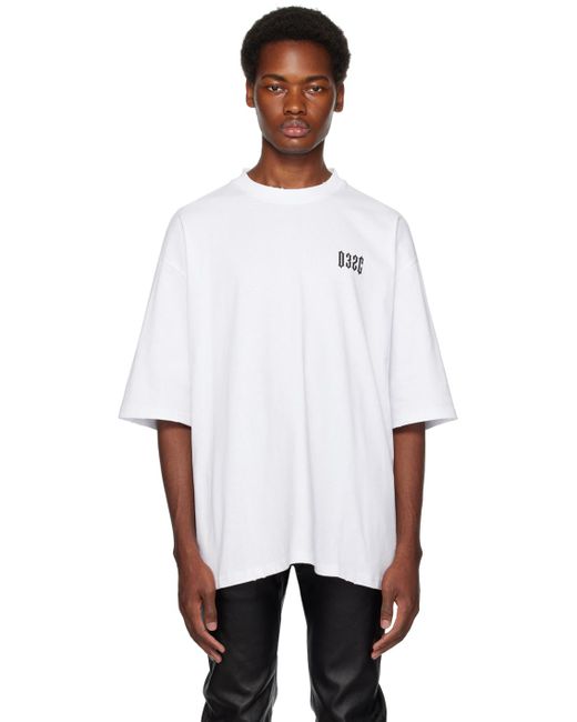 032c White Oversized Crux T-shirt for men