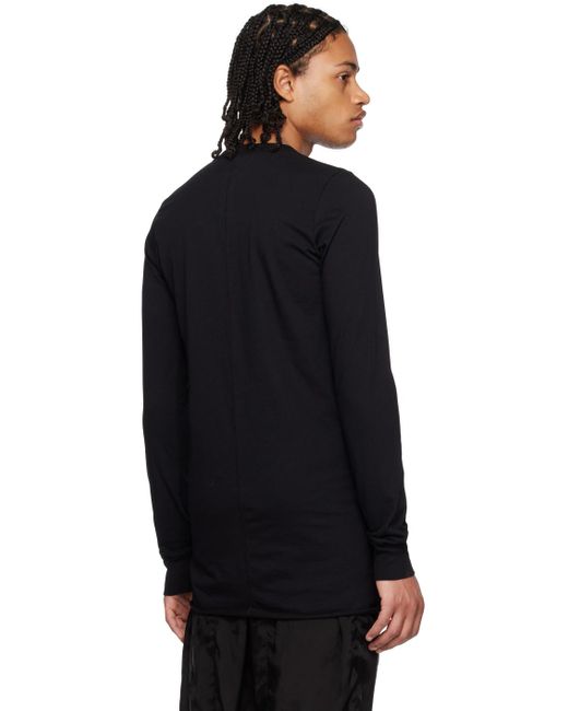 Rick Owens Black Basic Long Sleeve T-shirt for men