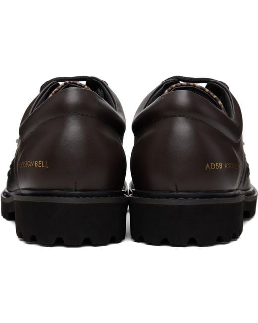 ANDERSSON BELL Black Fringed Woven Loafers for men