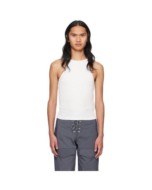 Dion Lee Black White Barball Tank Top for men
