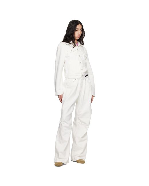 ALAINPAUL White Knee Jeans