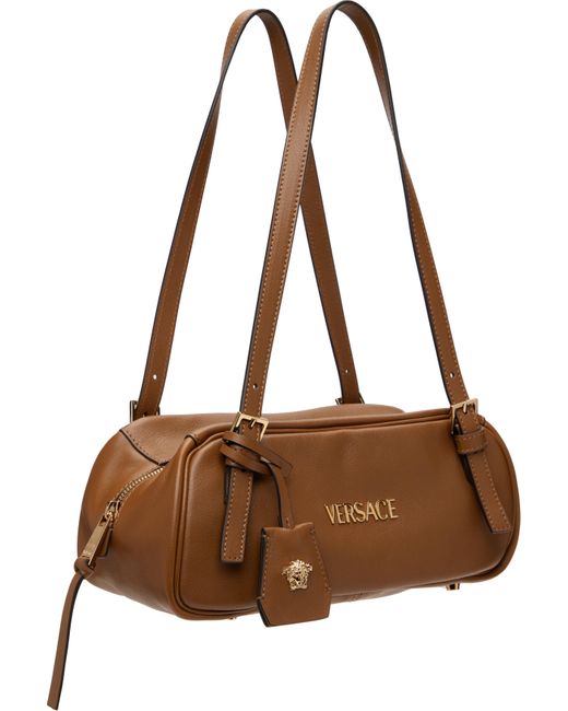 Versace ブラウン Tag ボウリング ショルダーバッグ Brown