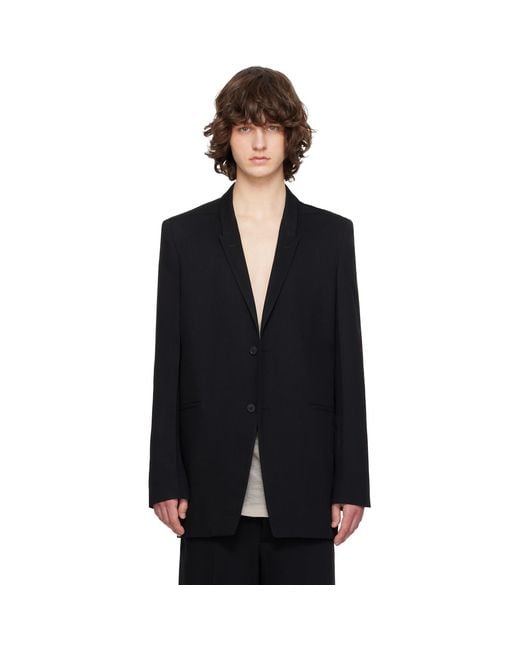 Rick Owens Black Temple Concordian Blazer for men