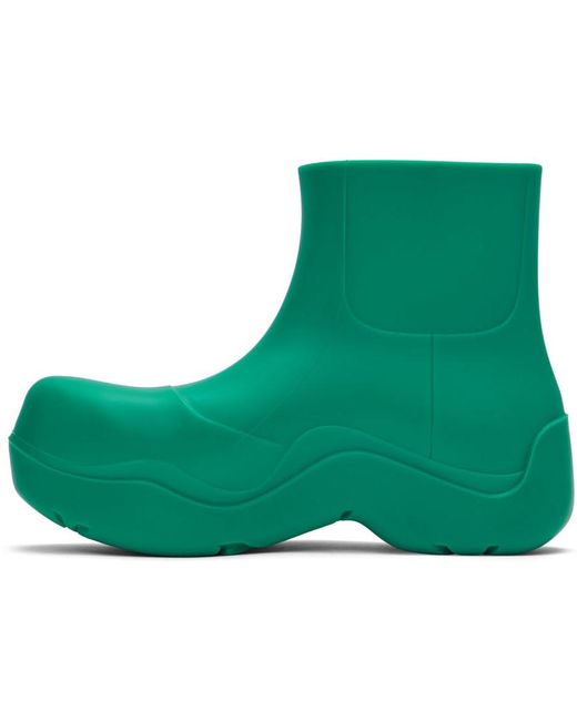 Bottega Veneta Green Puddle Biodegradable-rubber Ankle Boots