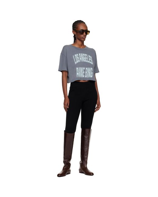 Anine Bing Blue Johnny Cropped T-Shirt