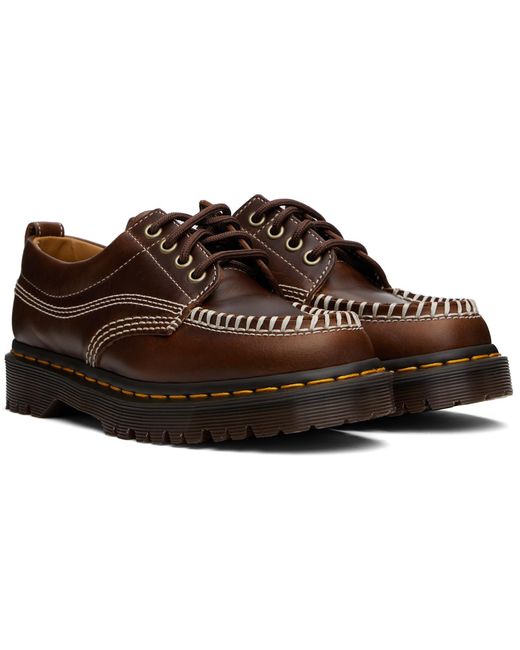 Dr. Martens Black Lowell Leather Moc Toe Derbys