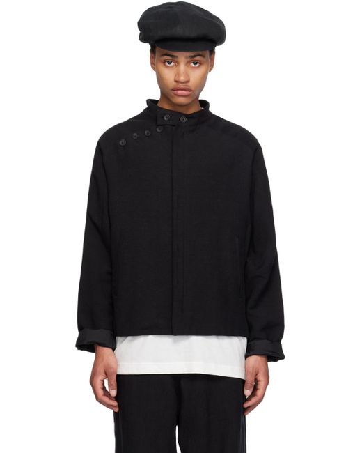 Yohji Yamamoto Black Embroide Jacket for men