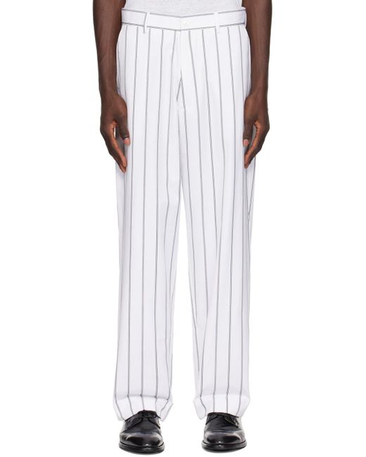 Officine Generale Multicolor White Grant Trousers for men
