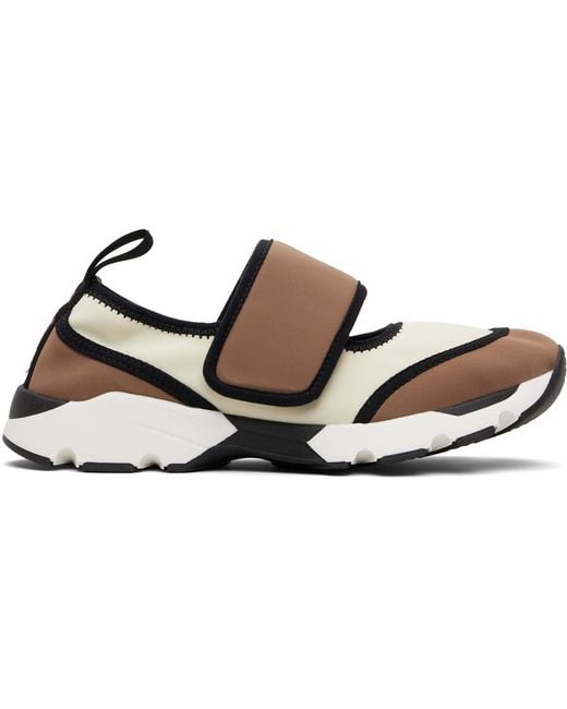 Marni Black Lycra Mary Jane Running Sneakers