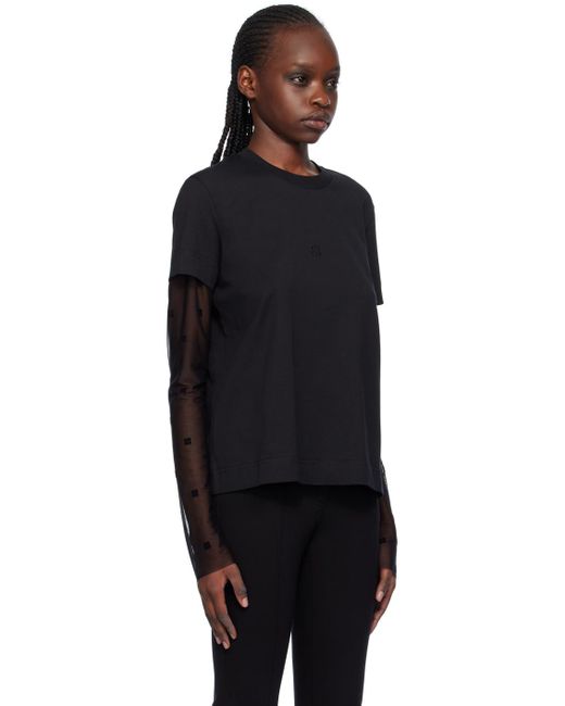 T-shirt à manches longues noir à motif 4g Givenchy en coloris Black