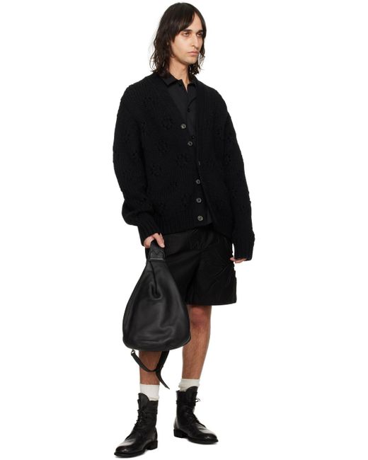 Yohji Yamamoto Black Y Discord Crossbody Bag for men