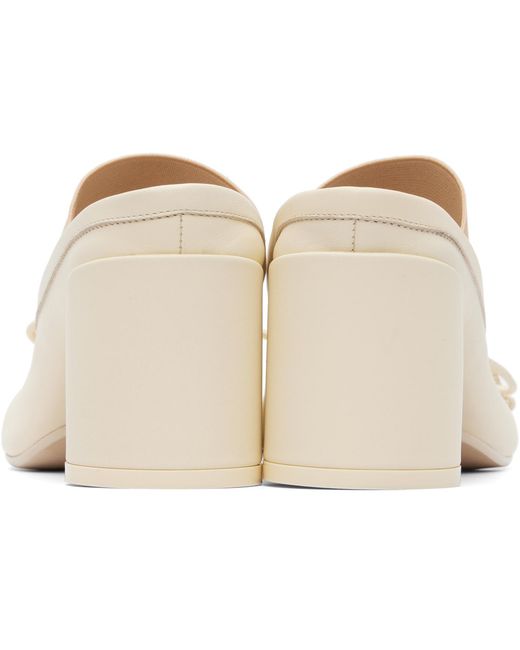 MM6 by Maison Margiela White Off- Anatomic Numeric Heels