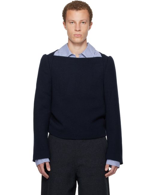 Chemise Bleu Marine En Laine Dries Van Noten pour homme en coloris Blue