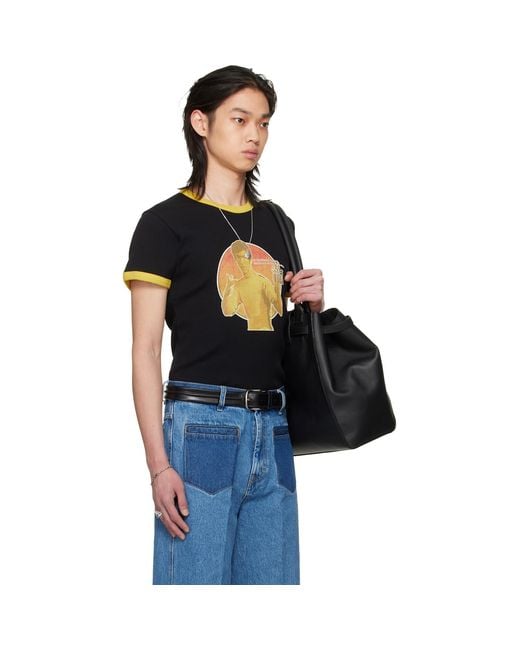 Lu'u Dan Black Bruce Lee X Lựu Đạn Ringer T-Shirt for men