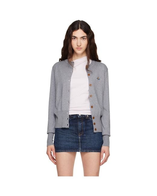 Vivienne Westwood Blue Bea Cropped Cardigan