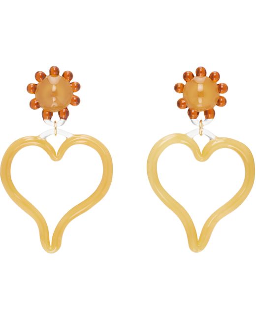 Boucles D'Oreilles À Gros Ornement En Forme De Cœur Levens Jewels en coloris Black