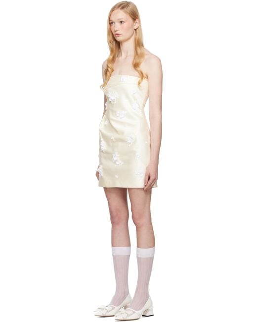 ShuShu/Tong Black Ssense Exclusive Bridal Capsule Bow Pintuck Pleated Minidress
