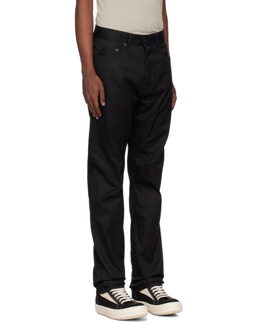 Rick Owens Black Porterville Detroit Cut Jeans for men