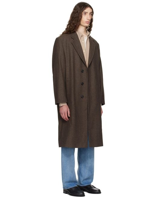 HUGO Black Regular-Fit Concealed Closure Coat for men
