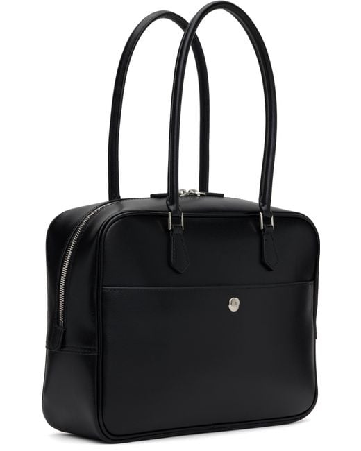 【DUNST】CLASSIC 28 LEATHER BAG BLACK Black Classic 28 Leather Bag by Dunst on Sale