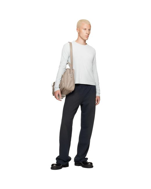 Acne White Distressed Logo T-Shirt for men