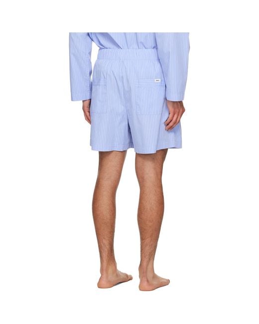 Tekla White Poplin Pyjama Shorts for men