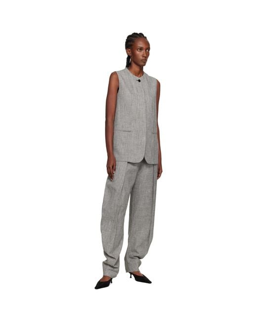 Lanvin Black Button Vest