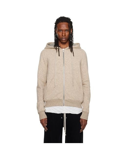Rick Owens Natural Off- Tower Jason Hoodie for men
