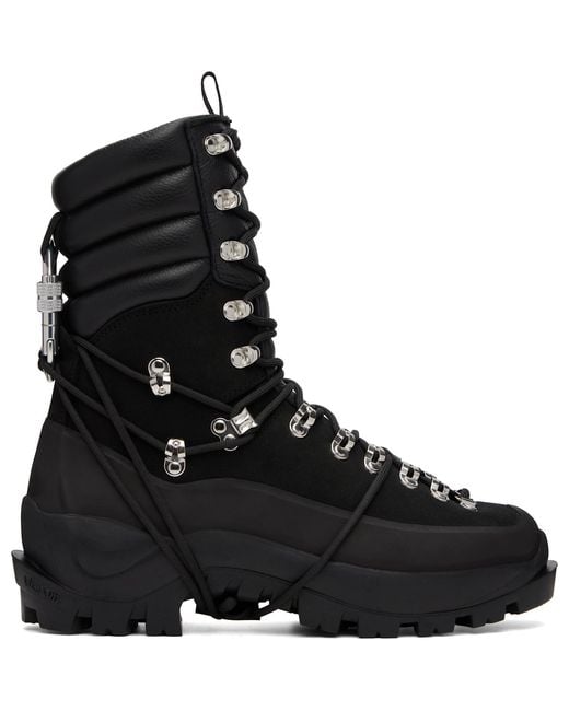 HELIOT EMIL Black Tall Hiking Boots for men