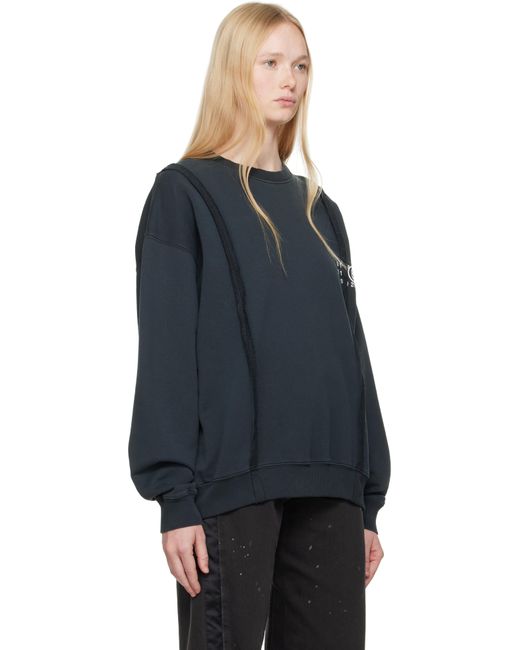 MM6 by Maison Martin Margiela ブラック Ribbon スウェットシャツ Black