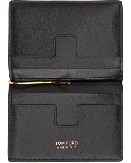 Porte-cartes noir en cuir gaufré façon croco Tom Ford pour homme en coloris Black