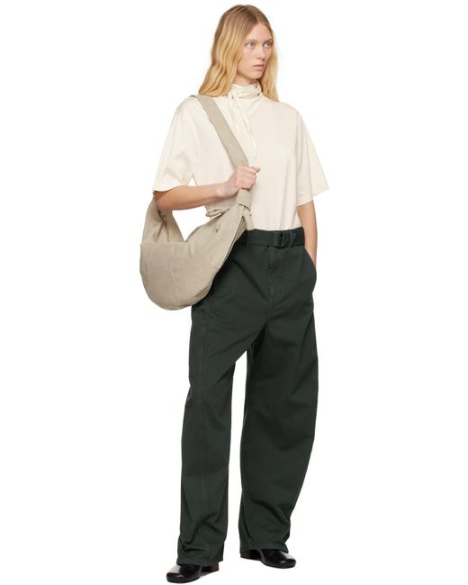 ◆LEMAIRE◆ ベージュ XL Croissant バッグ Linen Xl Croissant Bag | LEMAIRE