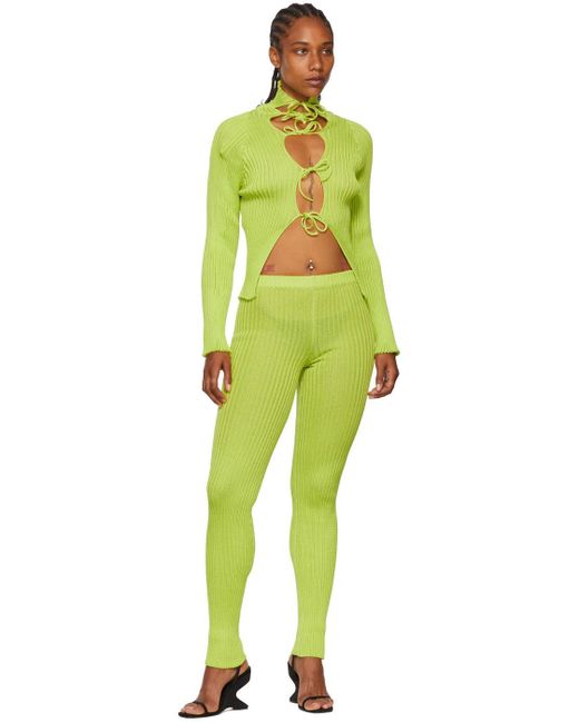 a. roege hove Green Nylon & Cotton Cardigan