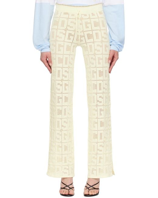 Gcds White Off- Monogram Trousers