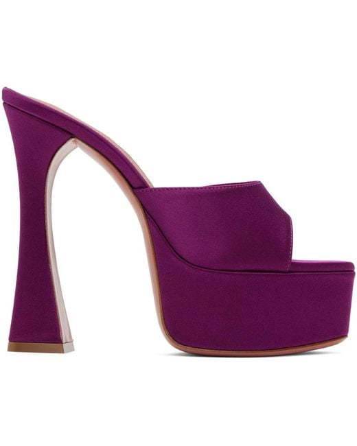 AMINA MUADDI Purple Dalida 140 Heeled Sandals